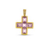 Σταυρός Με Ορθογώνια Κρύσταλλα Swarovski και Ζιργκόν