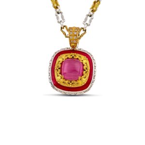Ασημένιο 925° Μενταγιόν με zwarovski και σμάλτο