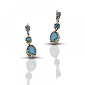 Σκουλαρίκια 925° με Swarovski πέτρες S052