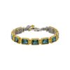Βραχιόλι Με Ορθογώνια Κρύσταλλα Swarovski Kαι Ζιργκόν